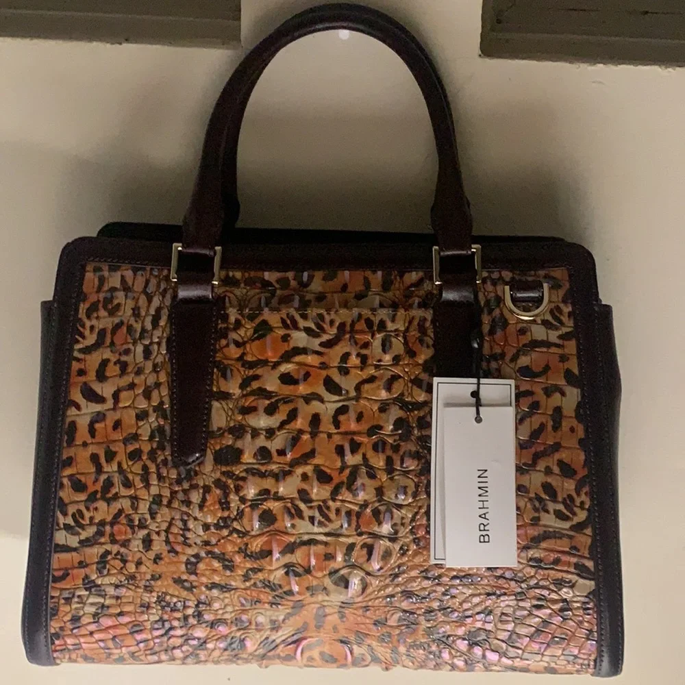 BRAHMIN BERGAMOT COLLECTION SMALL FINLEY SATCHEL BAG - Picture 2 of 8